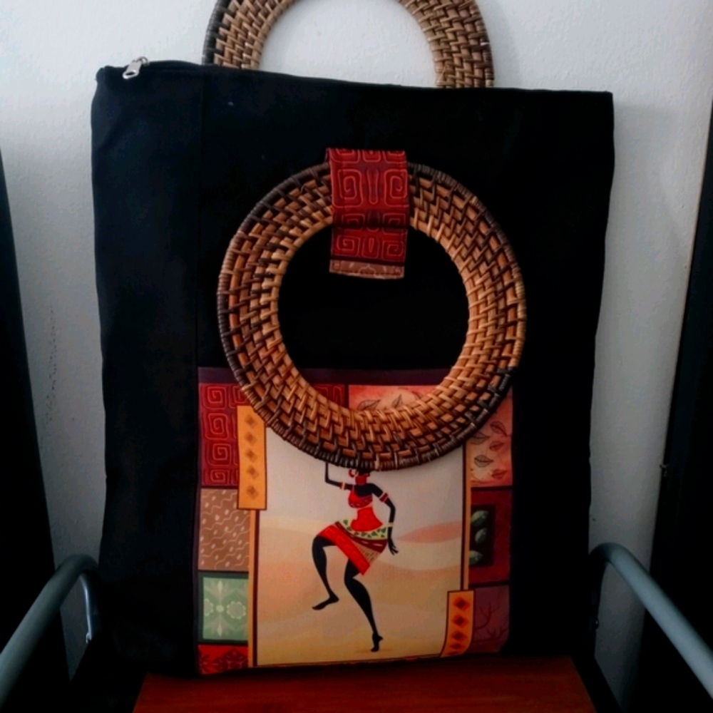 1PC Beautiful Afrocentric Deluxe Tote Bag - Picture 14 of 15